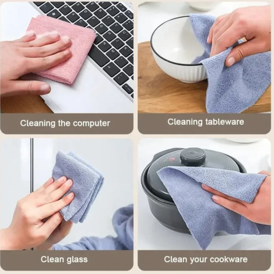 20pcs/box Microfiber Towel Absorbent Kitchen Cleaning Dishcloth