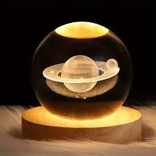 3D crystal ball lamp moon Night Light