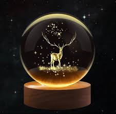 3D crystal ball lamp moon Night Light