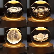 3D crystal ball lamp moon Night Light