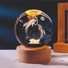 3D crystal ball lamp moon Night Light