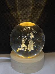 3D crystal ball lamp moon Night Light